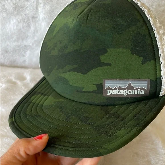 Patagonia Green Camo Trucker Hat - Picture 8 of 8